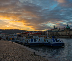 Boats by Čechův Bridge